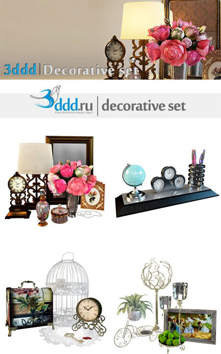 Decorative set Collection 3dmodels