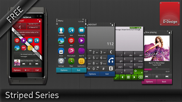 [Themes] Striped Series - 5 новых тем от Daeva112 для Symbian^3 (360*640)