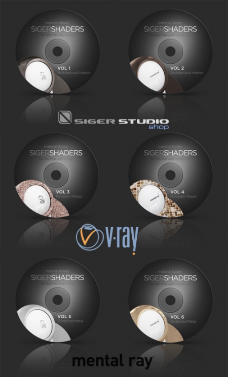SigerShaders Volume 1-6 Vray & Mental Ray | 1.41 GB
