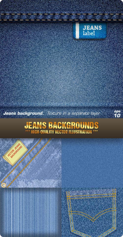 Stock Vector - Jeans Backgrounds