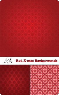 Vector Clip Art - Red X-mas Backgrounds