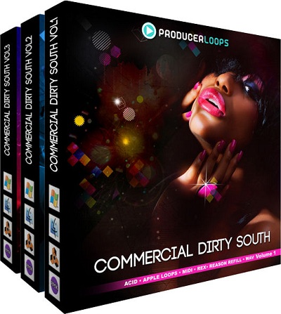 Producer Loops Dirty South Bundle Vols 1 - 3 WAV MIDI REX