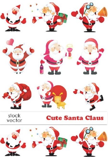 Vectors - Cute Santa Claus