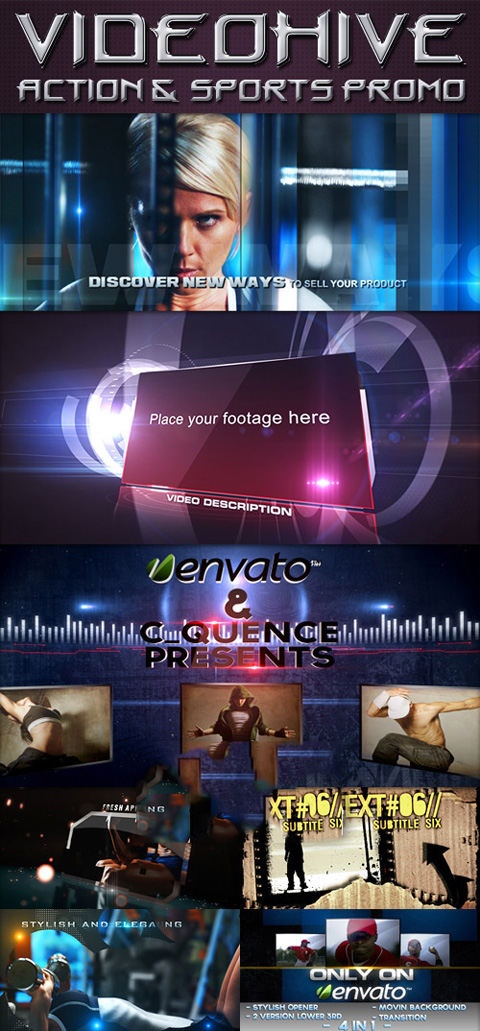 VideoHive Action and Sport After Effects Projects Pack | 877 MB