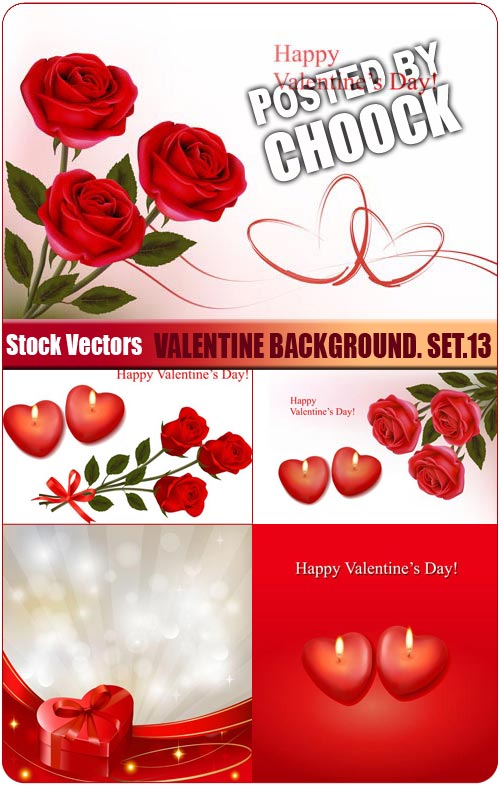 Valentine background. Set.13 - Stock Vector
