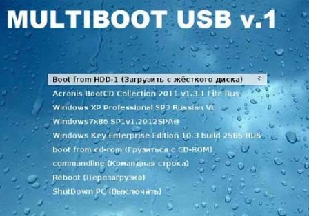 MULTIBOOT USB 1.0 by extim (х86/RUS/2012)
