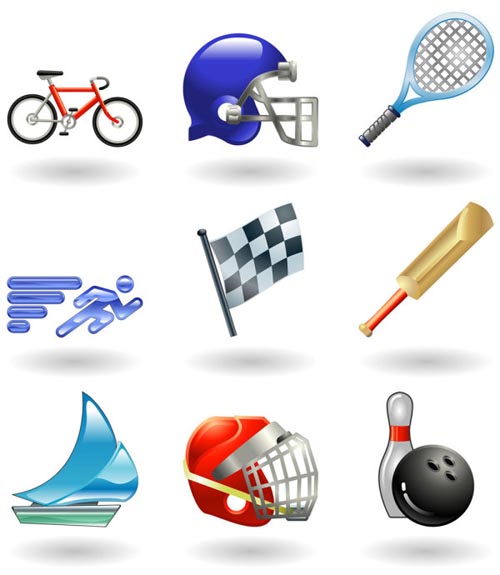 Sports-related icons 01 - Vector