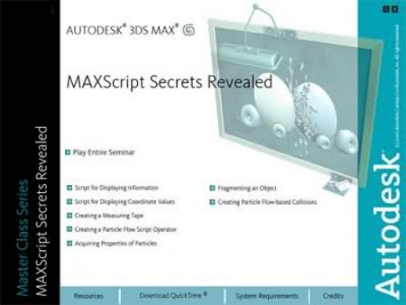 Autodesk 3ds Max Master Class - MaxScript Secrets Revealed