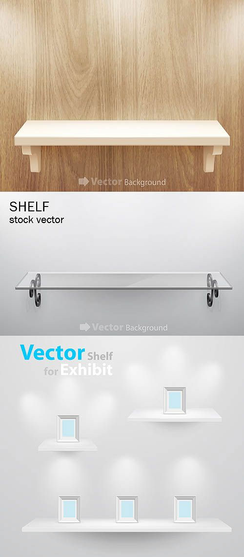 Stock vector: Shelf  