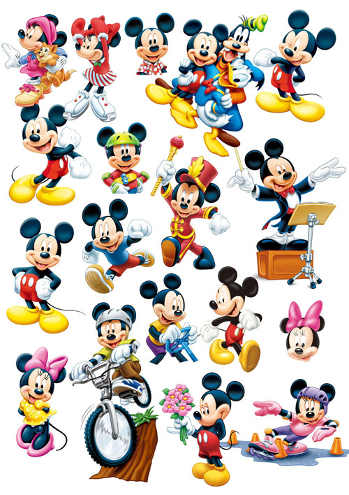 The collection of Mickey Mouse Psd for Photoshop
