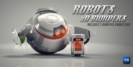    Videohive Robots 3D logo bumpers - After Effects Project