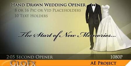   Videohive Hand Drawn Wedding Opener- After Effects Project