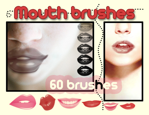 Mouth Brushes Set for Photoshop