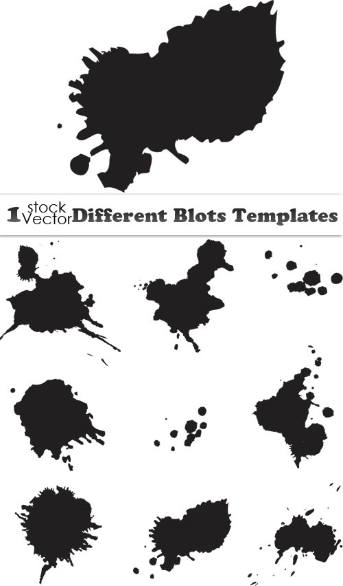Different Blots Templates Vector