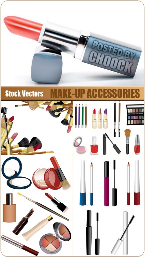 Make-up accessories - Stock Vector