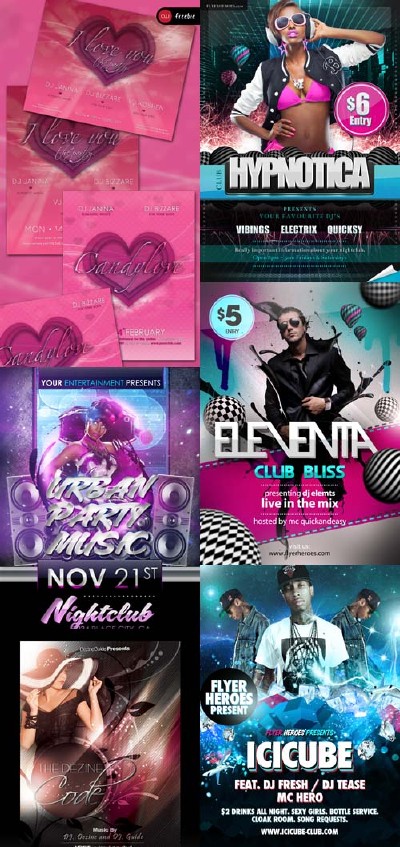 Party Flyer Template 2012 PSD Pack 7