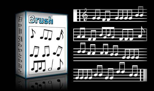 Musical Notes Set for Photoshop