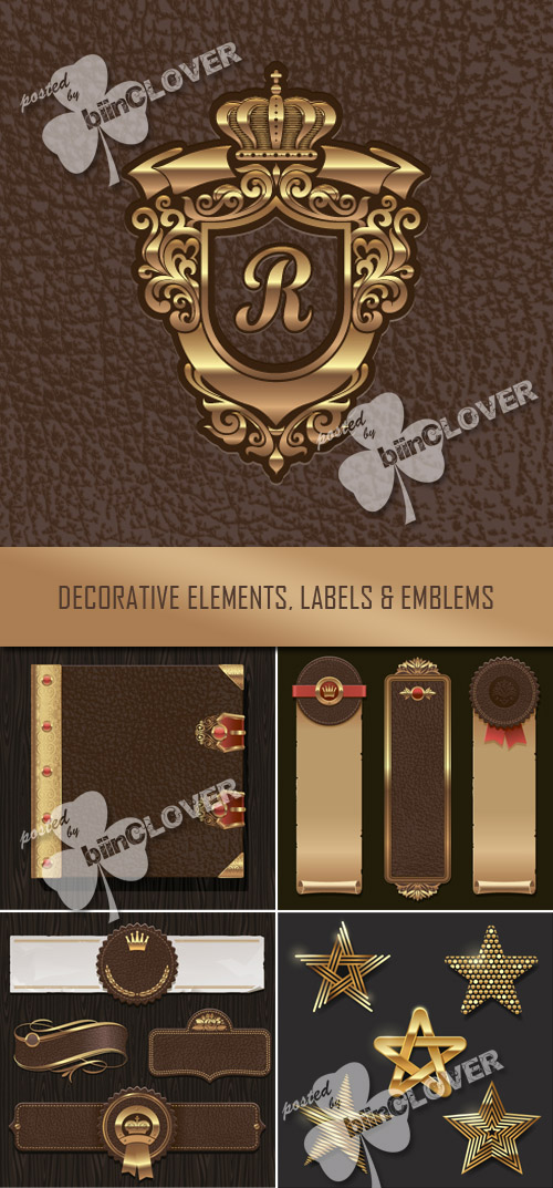 Decorative elements, labels and emblems 0129