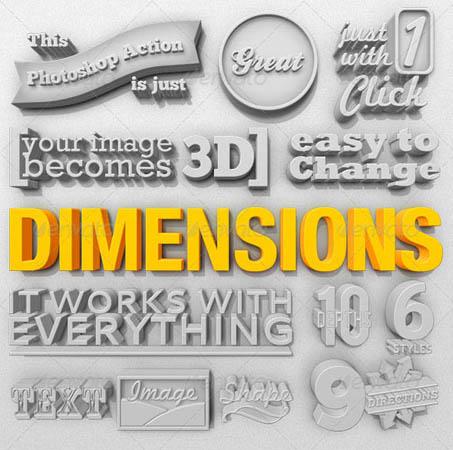 GraphicRiver Dimensions - 3D Generator Action