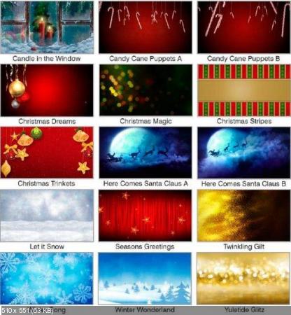 Digital Juice: Animated Christmas Canvases 2 (15 HD)